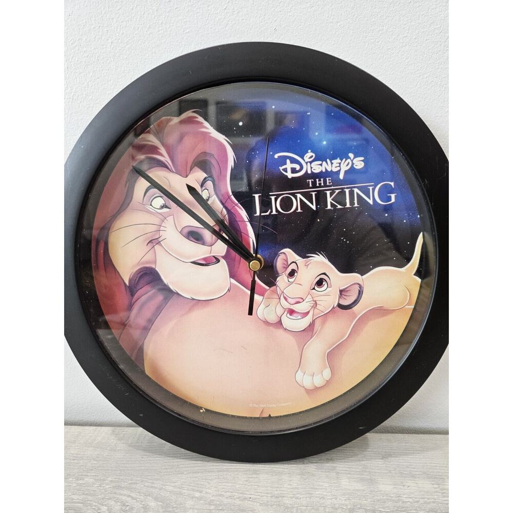 Disney Lion King Wall Clock Simba Mufasa Works Great!